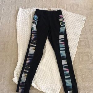 YiTong Multi-Colored Black Leggings SZ S/M